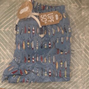 Blue fishing lure Print Swim Shorts